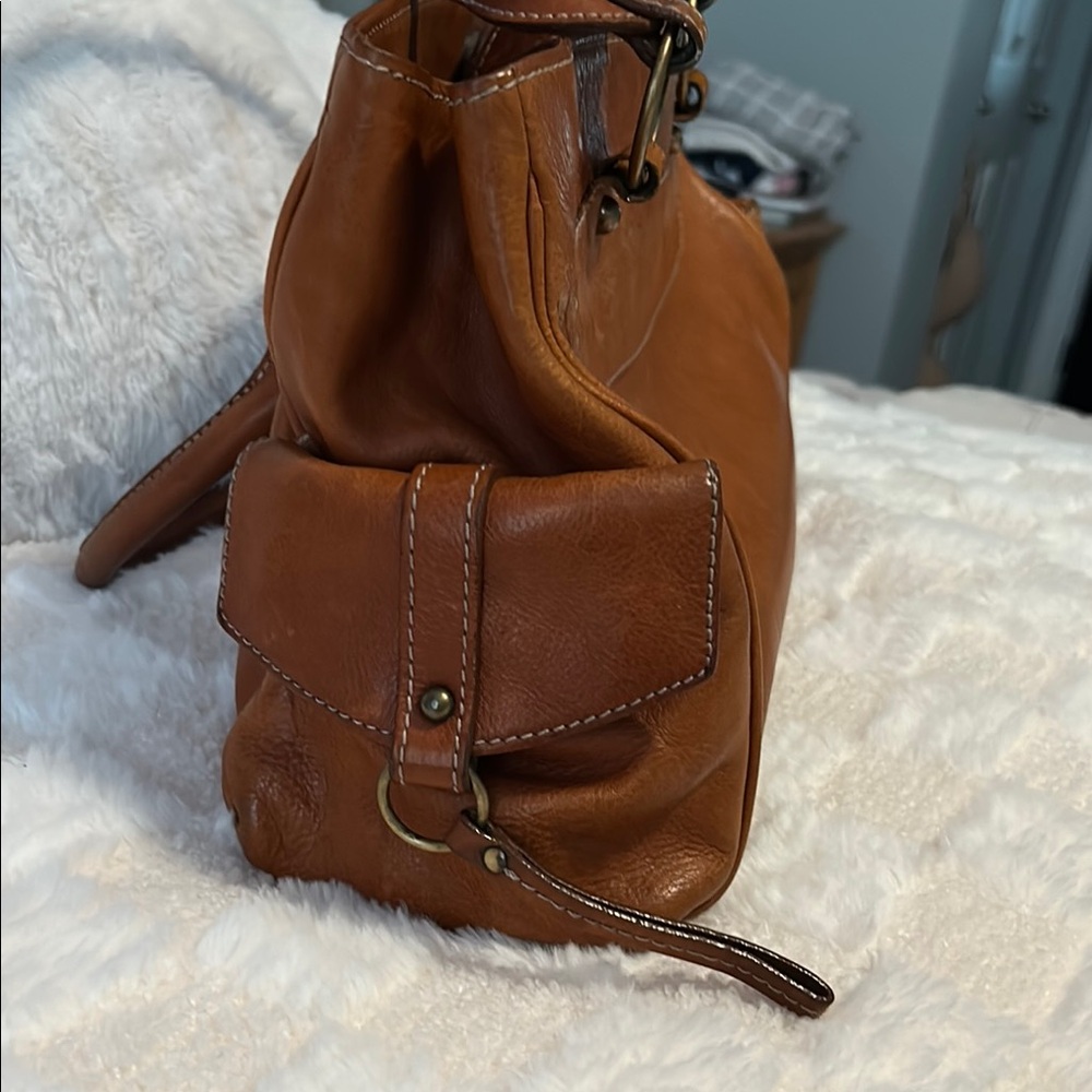 MCM Tan Leather Satchel vintage with COA - Picture 6 of 13
